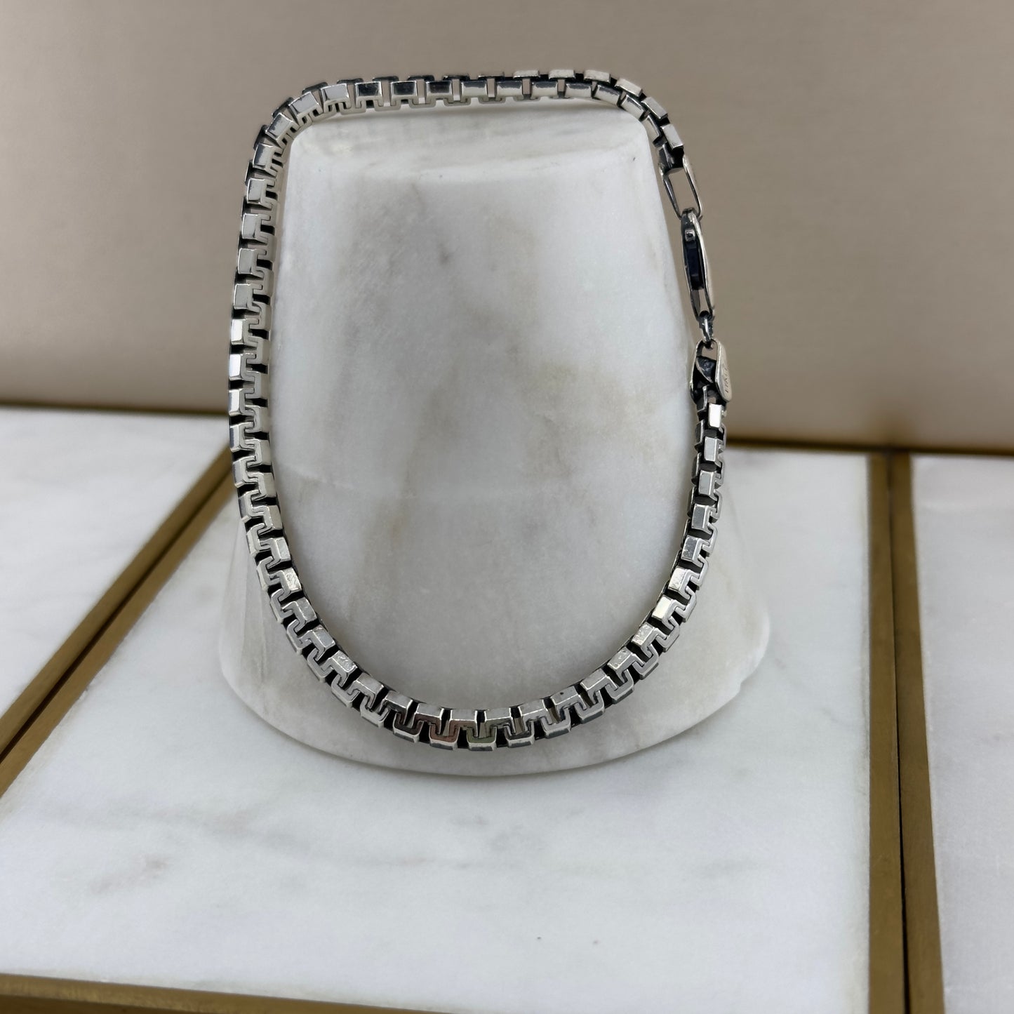 Greek Venetian Flat Chain Bracelet