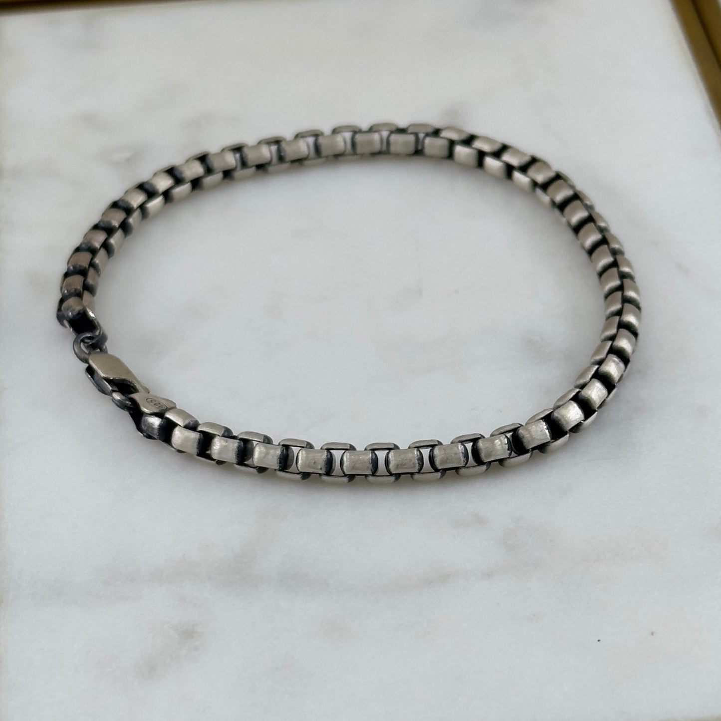 Venetian Rounded Box Chain Bracelet
