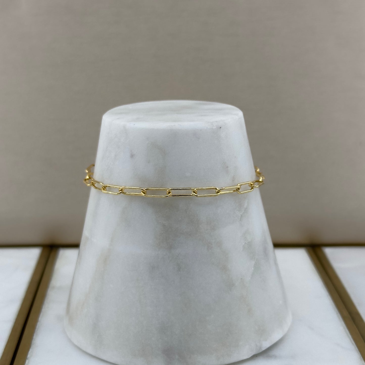 Paperclip Gold-Filled Chain Bracelet